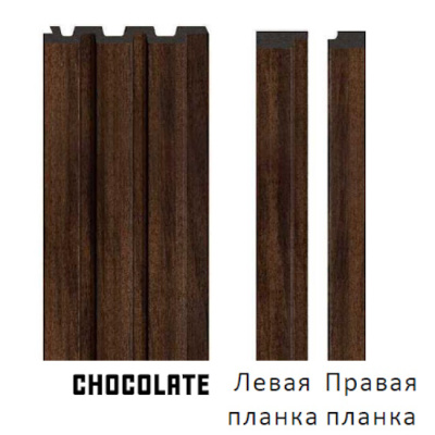 Стеновая панель реечная M-LINE Chocolate (шоколадный)